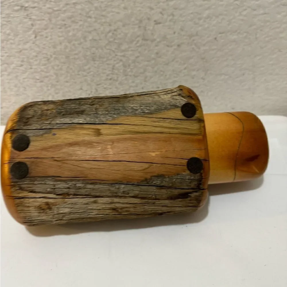 Wood Log Jewelry Storage Trinket Box Chest Rustic Hand Crafted